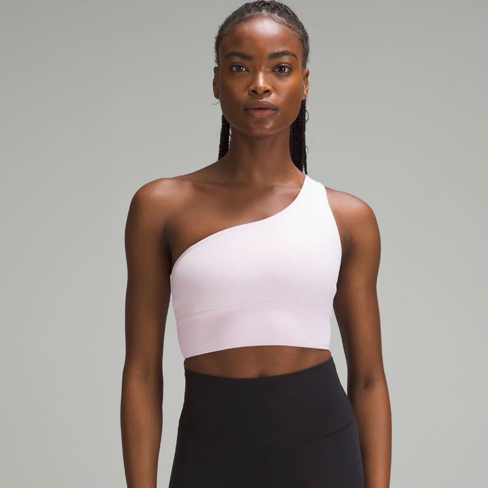 NWOT lululemon Align Asymmetrical Bra Light Support, C/D Cup (meadowsweet pink)